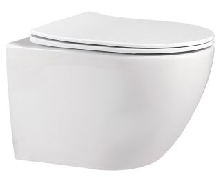 Подвесной унитаз ABBER Bequem AC1100 безободковый белый